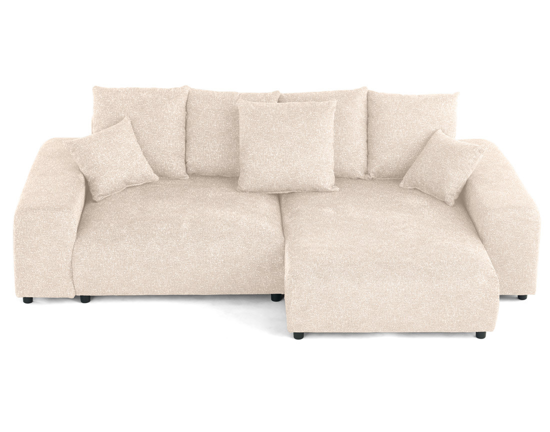 Canapé d'angle réversible convertible coffre en tissu moucheté Spice