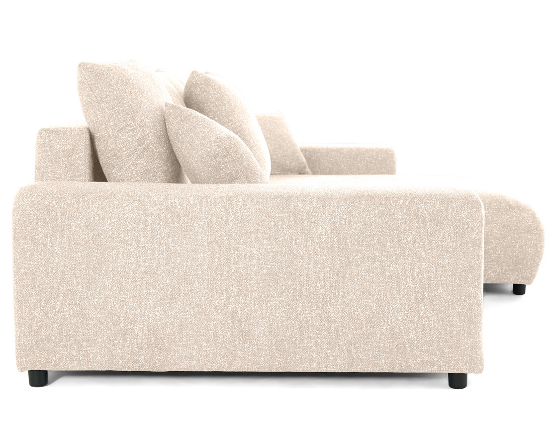 Canapé d'angle réversible convertible coffre en tissu moucheté Spice