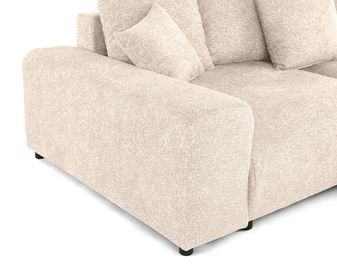 Canapé d'angle réversible convertible coffre en tissu moucheté Spice