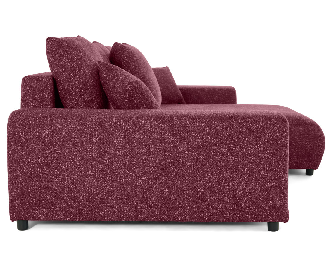 Canapé d'angle réversible convertible coffre en tissu moucheté Spice