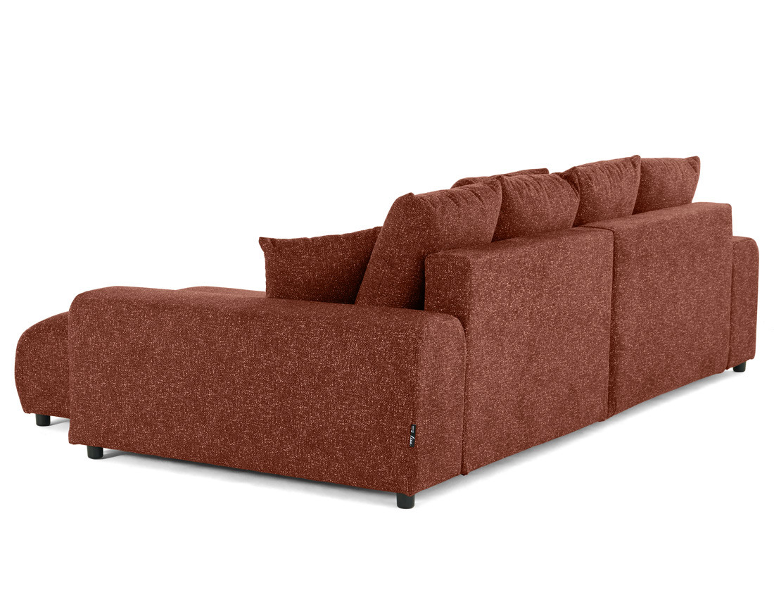 Canapé d'angle réversible convertible coffre en tissu moucheté Spice