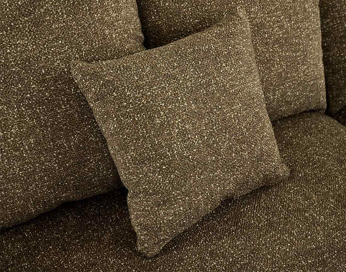 Canapé d'angle réversible convertible coffre en tissu moucheté Spice