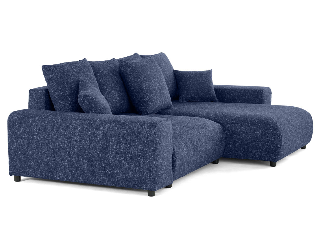 Canapé d'angle réversible convertible coffre en tissu moucheté Spice