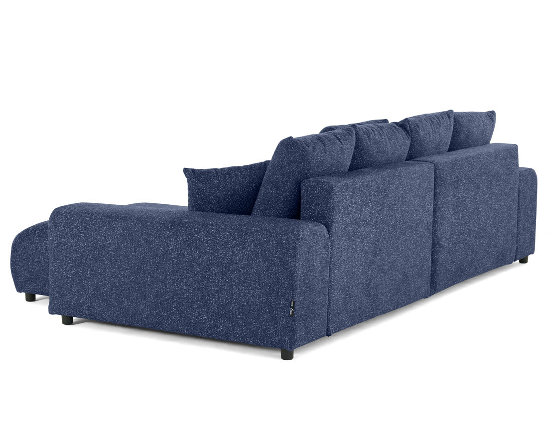 Canapé d'angle réversible convertible coffre en tissu moucheté Spice