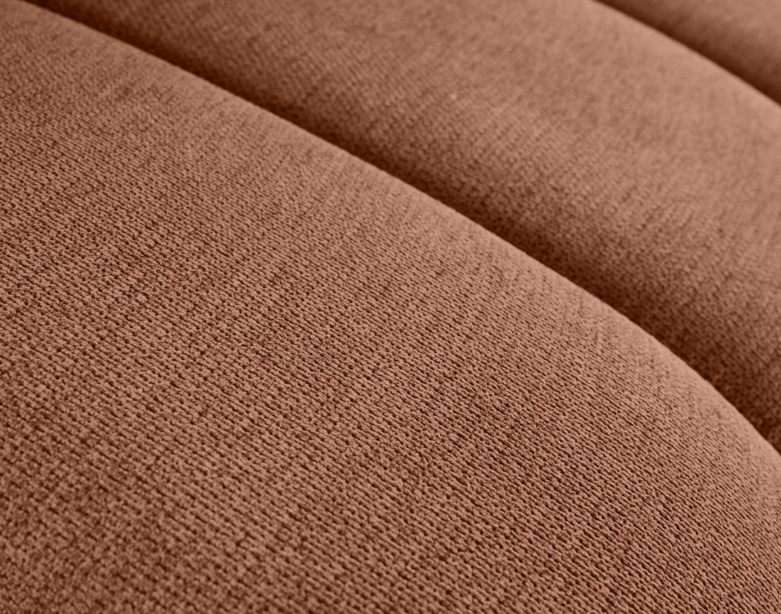 Canapé modulable panoramique d'angle gauche 7 places en tissu texturé Debbie