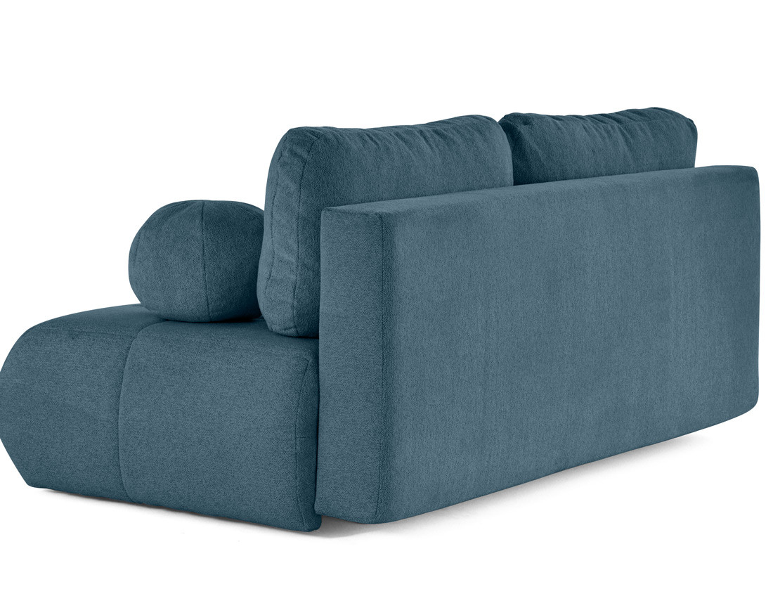 Canapé droit 3 places convertible avec coffre en tissu texturé Bowie