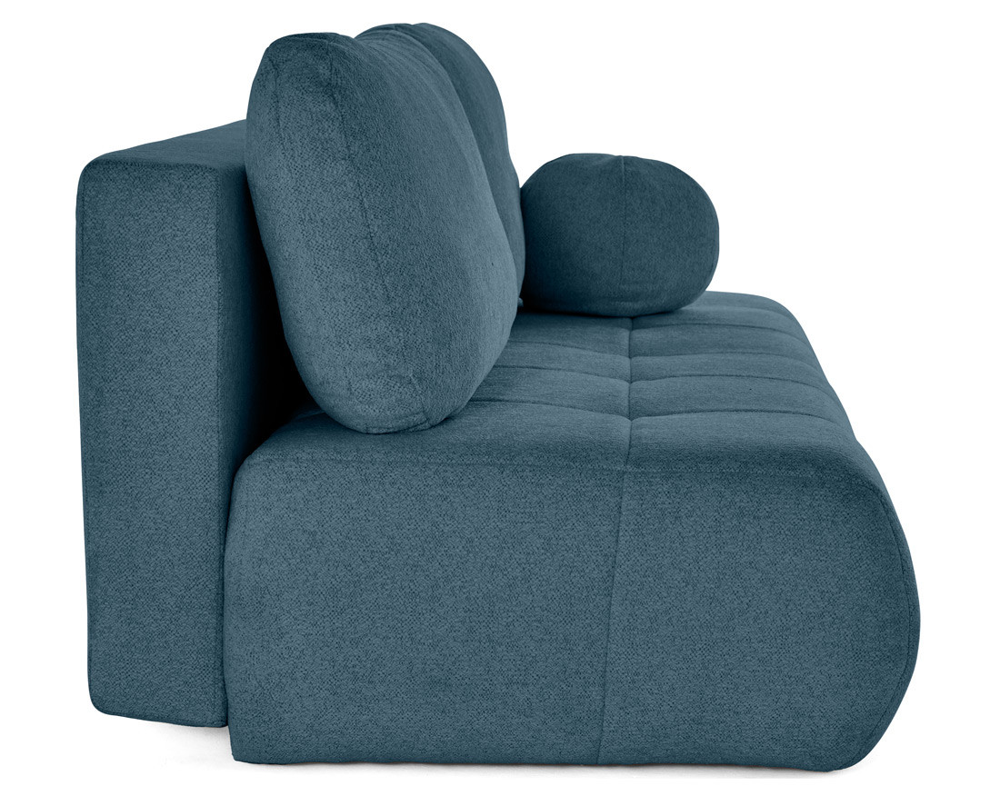 Canapé droit 3 places convertible avec coffre en tissu texturé Bowie