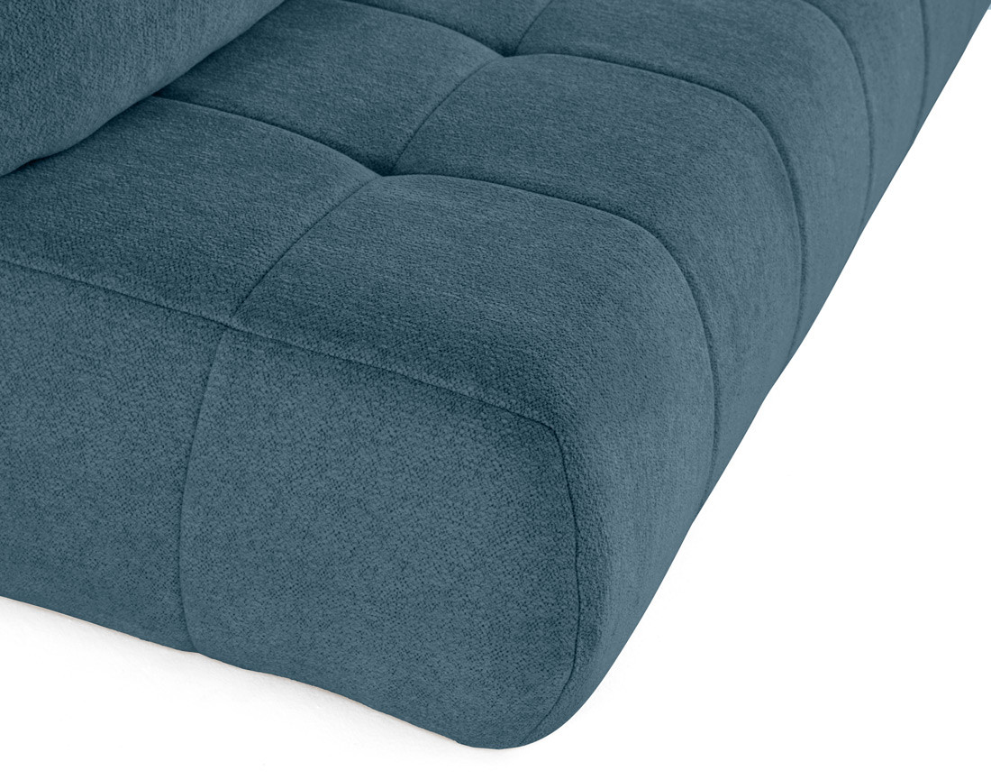 Canapé droit 3 places convertible avec coffre en tissu texturé Bowie