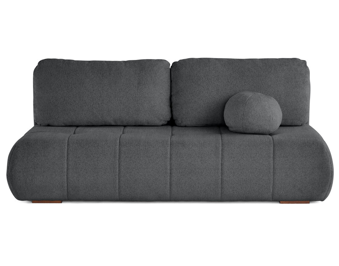 Canapé droit 3 places convertible avec coffre en tissu texturé Bowie