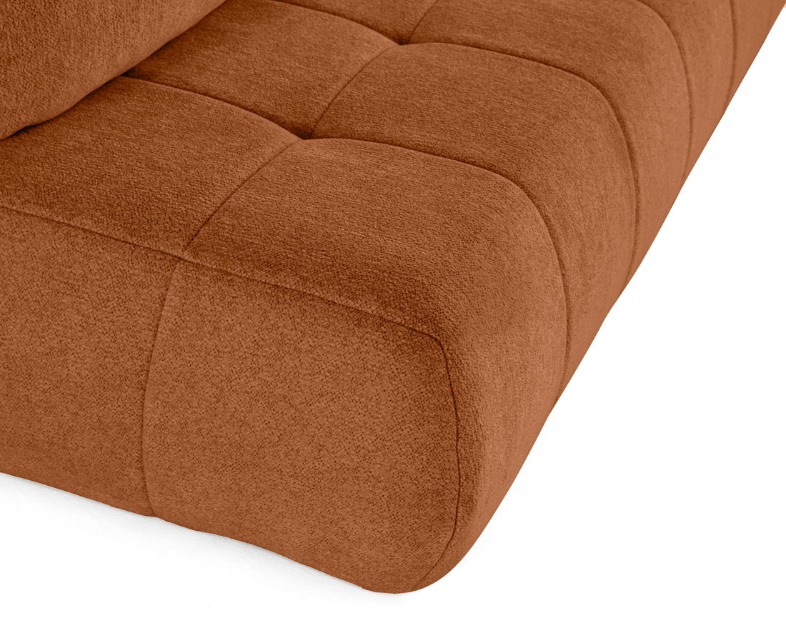 Canapé droit 3 places convertible avec coffre en tissu texturé Bowie