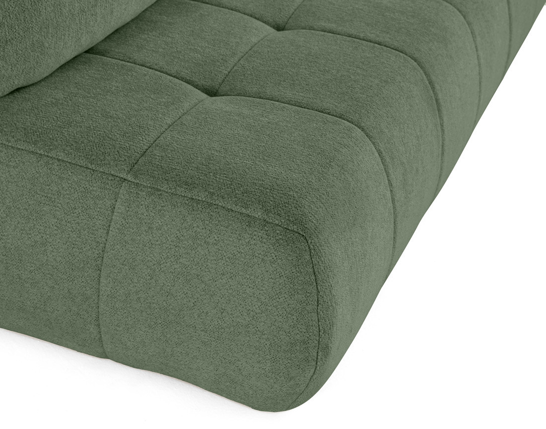 Canapé droit 3 places convertible avec coffre en tissu texturé Bowie