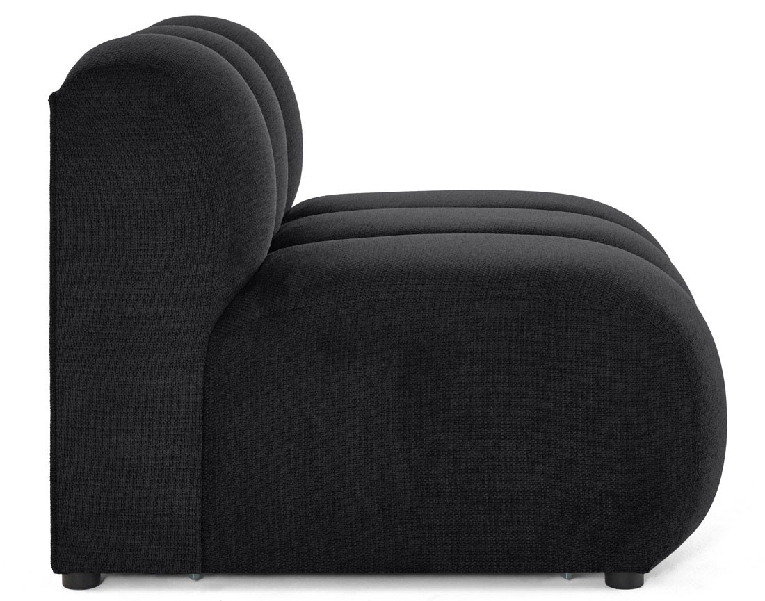 Module d'assise sans accoudoirs en tissu texturé Debbie