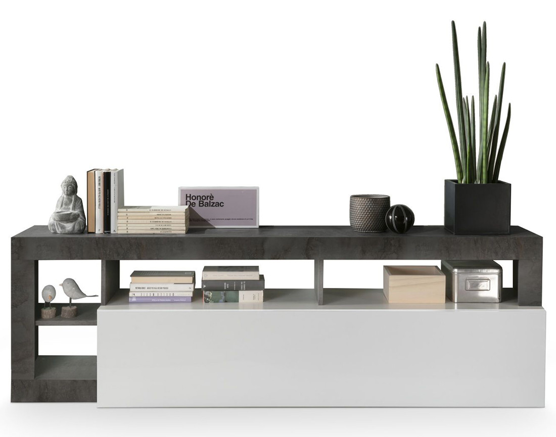 Meuble TV 1 porte 184 cm Lou