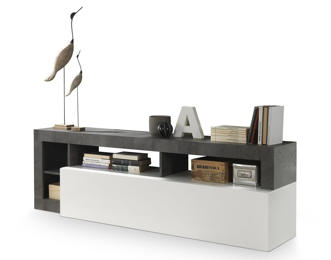 Meuble TV 1 porte 184 cm Lou