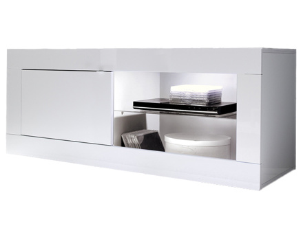Meuble TV blanc 140 cm Milo