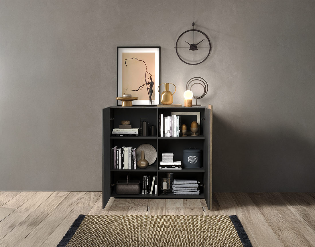 Buffet haut 2 portes 113x121 cm Leon