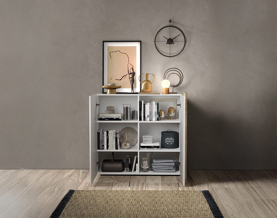 Buffet haut 2 portes 113x121 cm Leon