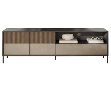 Meuble TV 2 portes et 1 tiroir 206 cm Jules