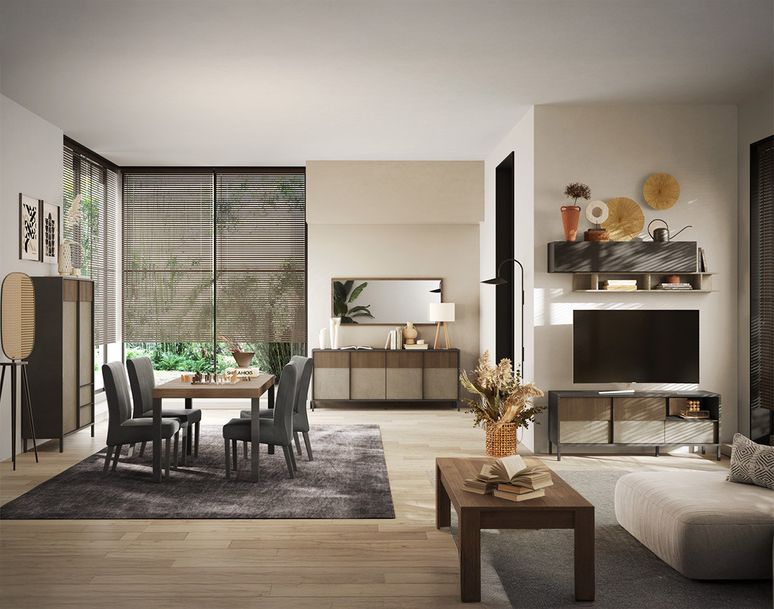 Buffet bas 4 portes 206 cm Jules