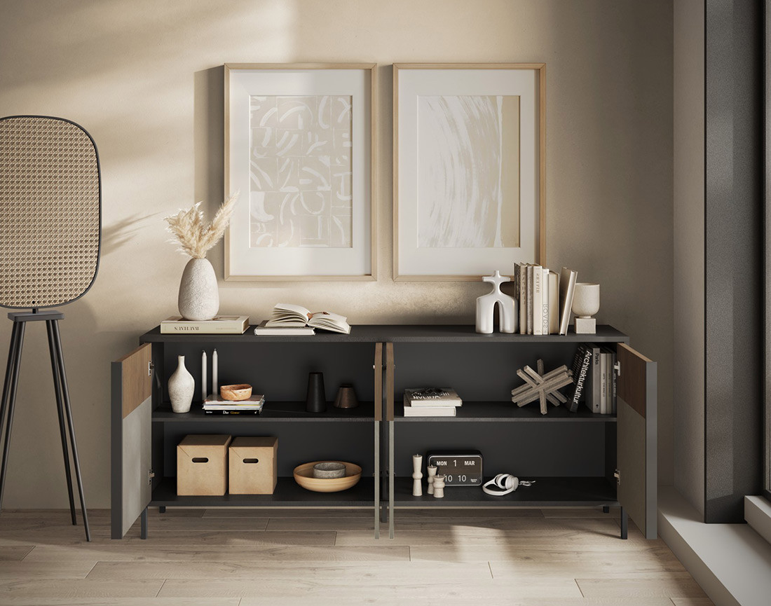 Buffet bas 4 portes 206 cm Jules