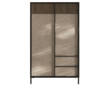 Buffet haut 2 portes et 2 étagères 106x177 cm Jules