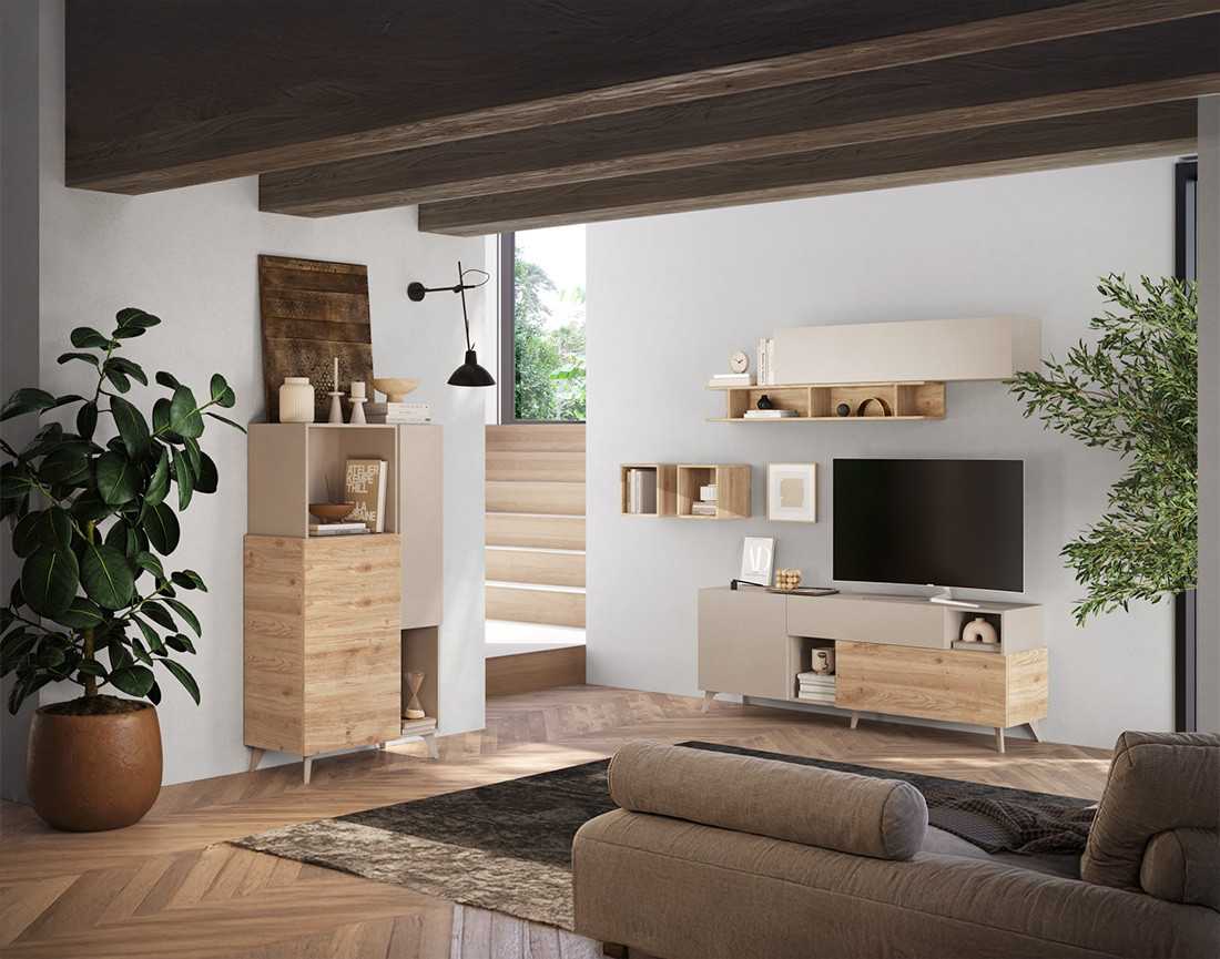 Meuble TV 2 portes et 1 tiroir 181 cm Estelle