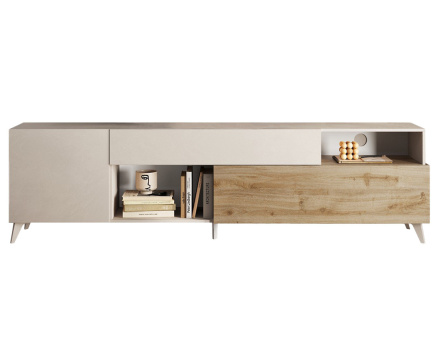 Meuble TV 2 portes et 1 tiroir 241 cm Estelle