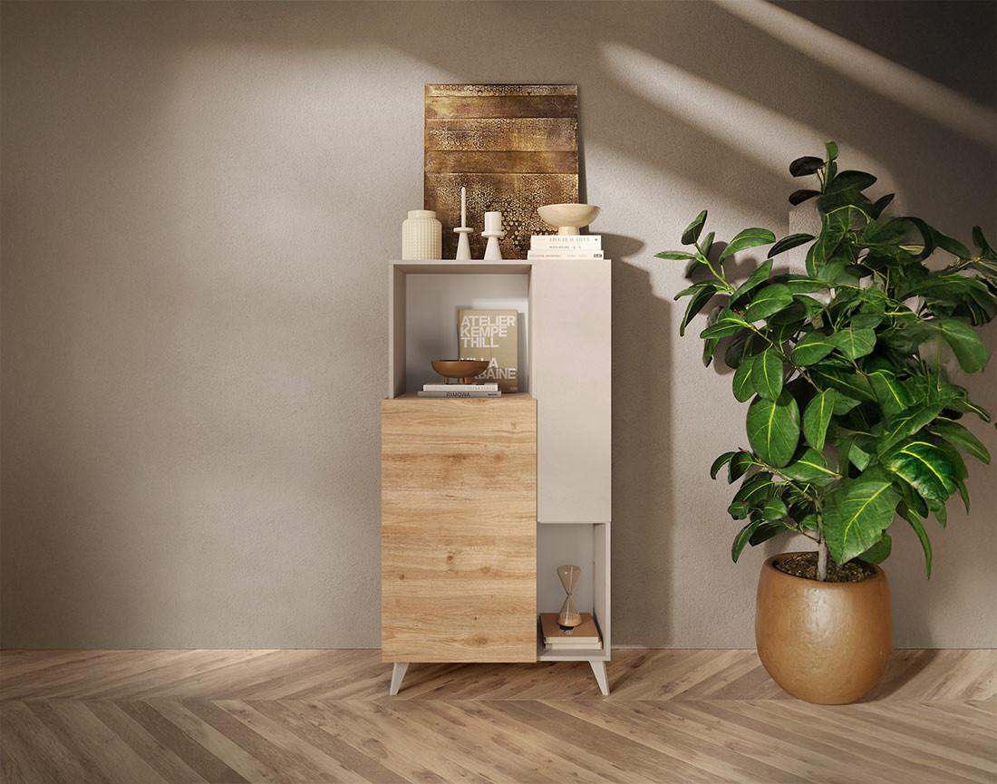 Buffet haut 2 portes 81x154 cm Estelle