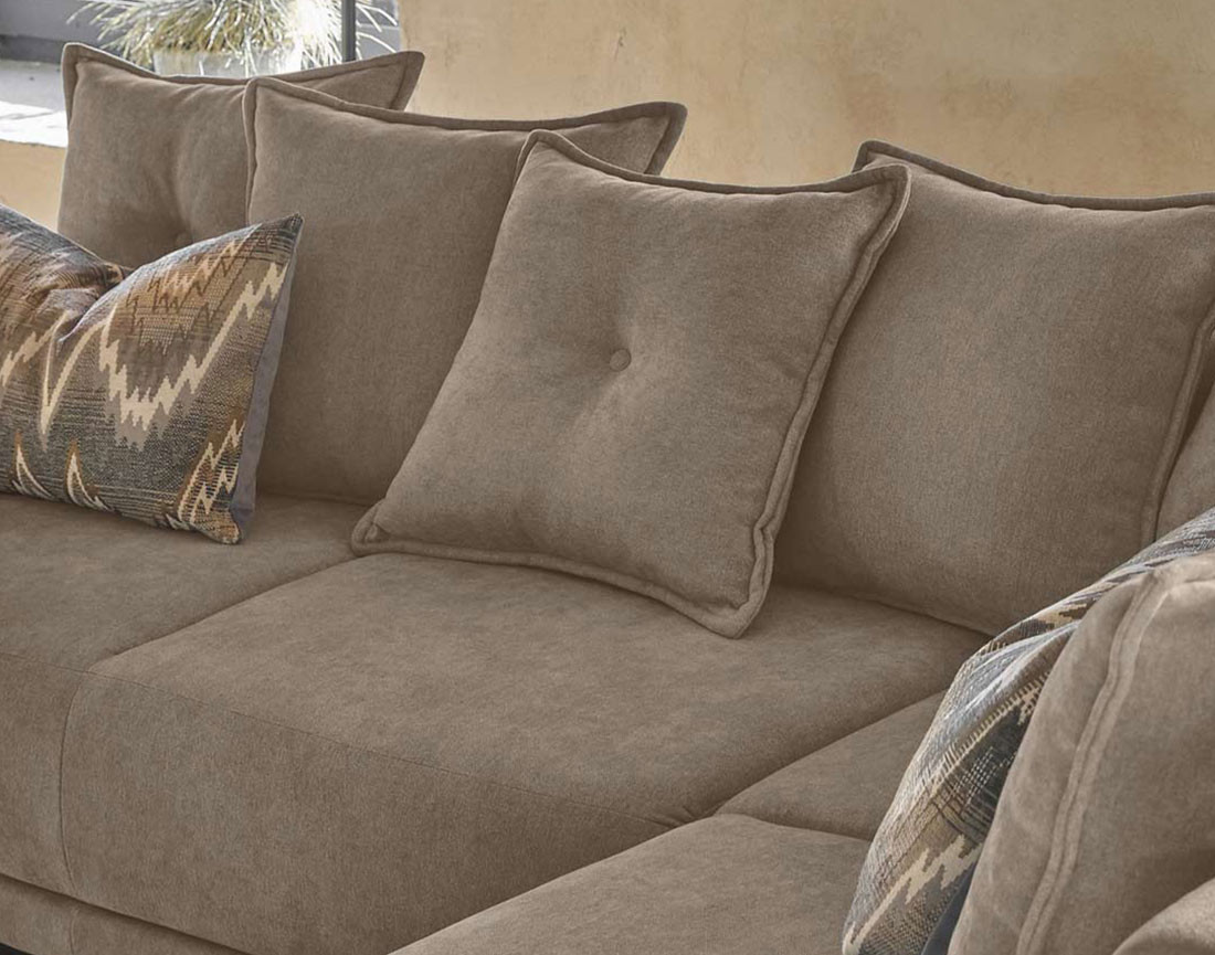 Lena - Canapé scandinave d'angle panoramique convertible droite