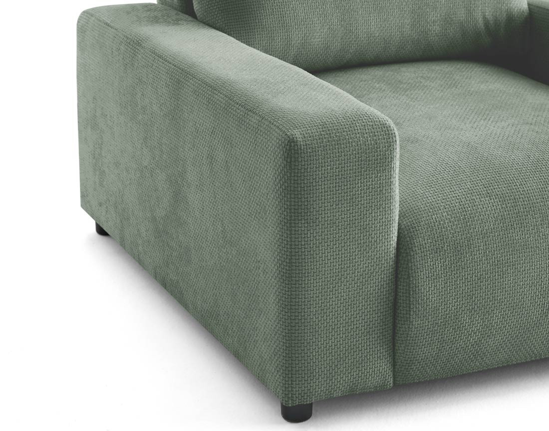 Fauteuil en velours texturé Pivoine