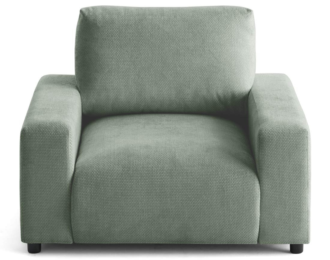 Fauteuil en velours texturé Pivoine