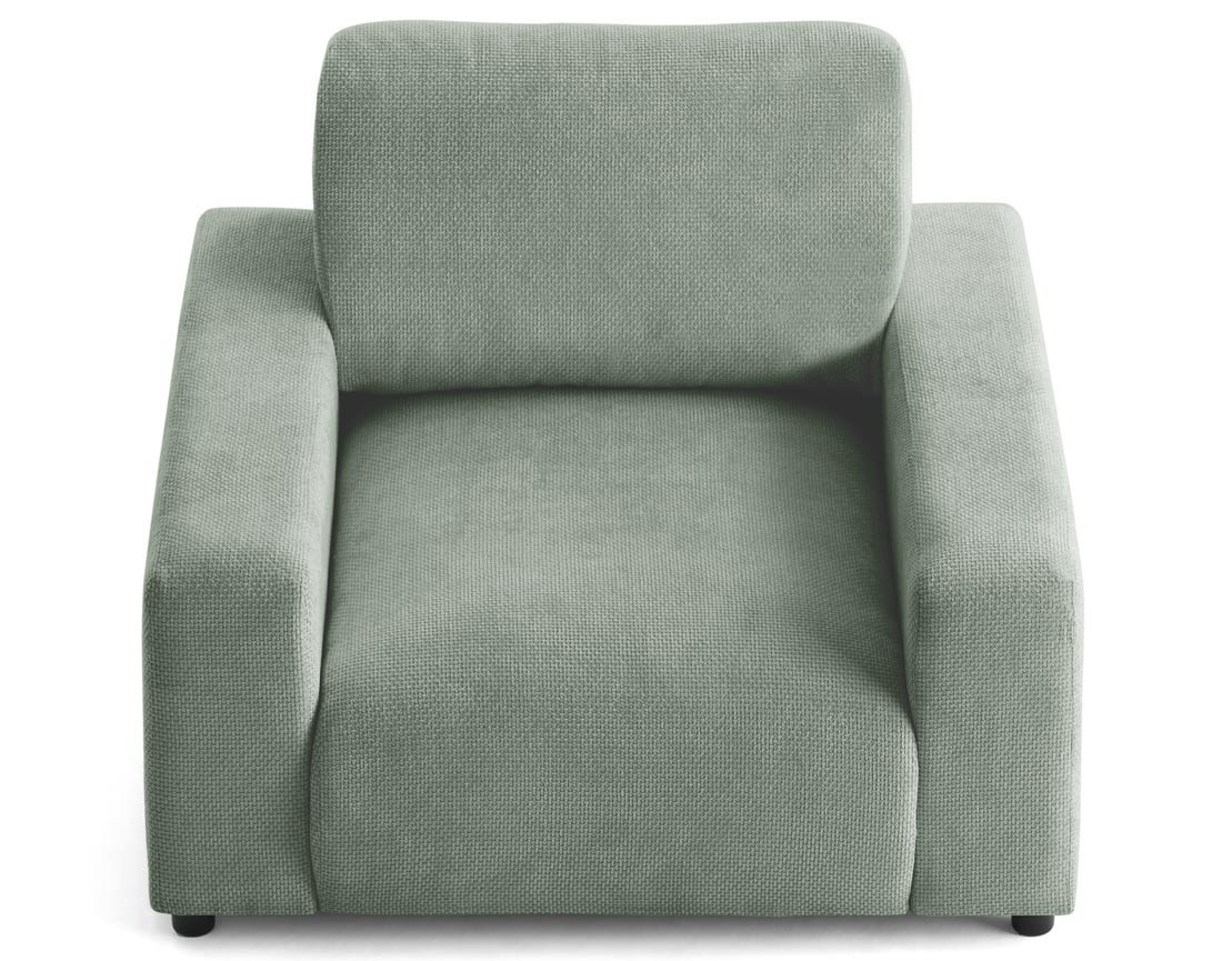 Fauteuil en velours texturé Pivoine