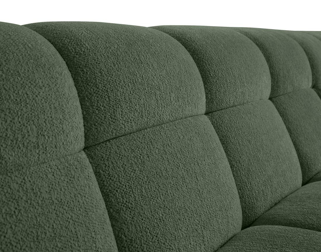 Canapé d'angle droit 4 places en tissu texturé Ray