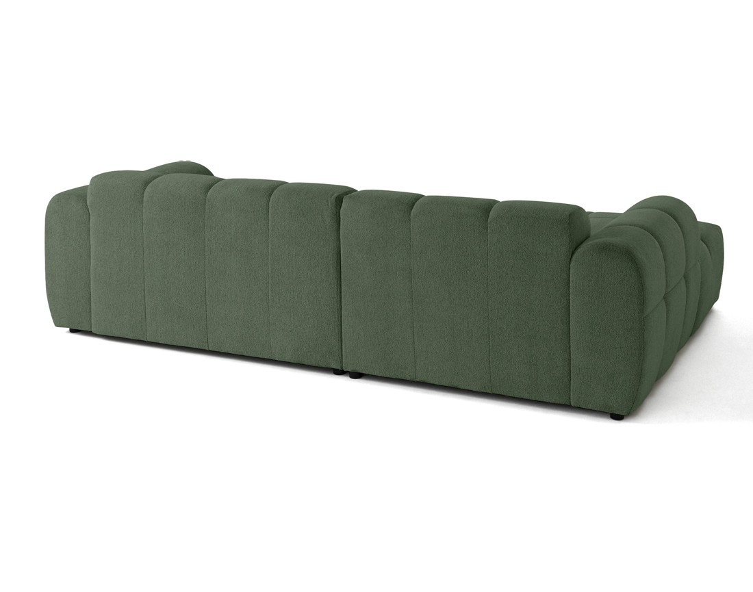 Canapé d'angle gauche 4 places en tissu texturé
