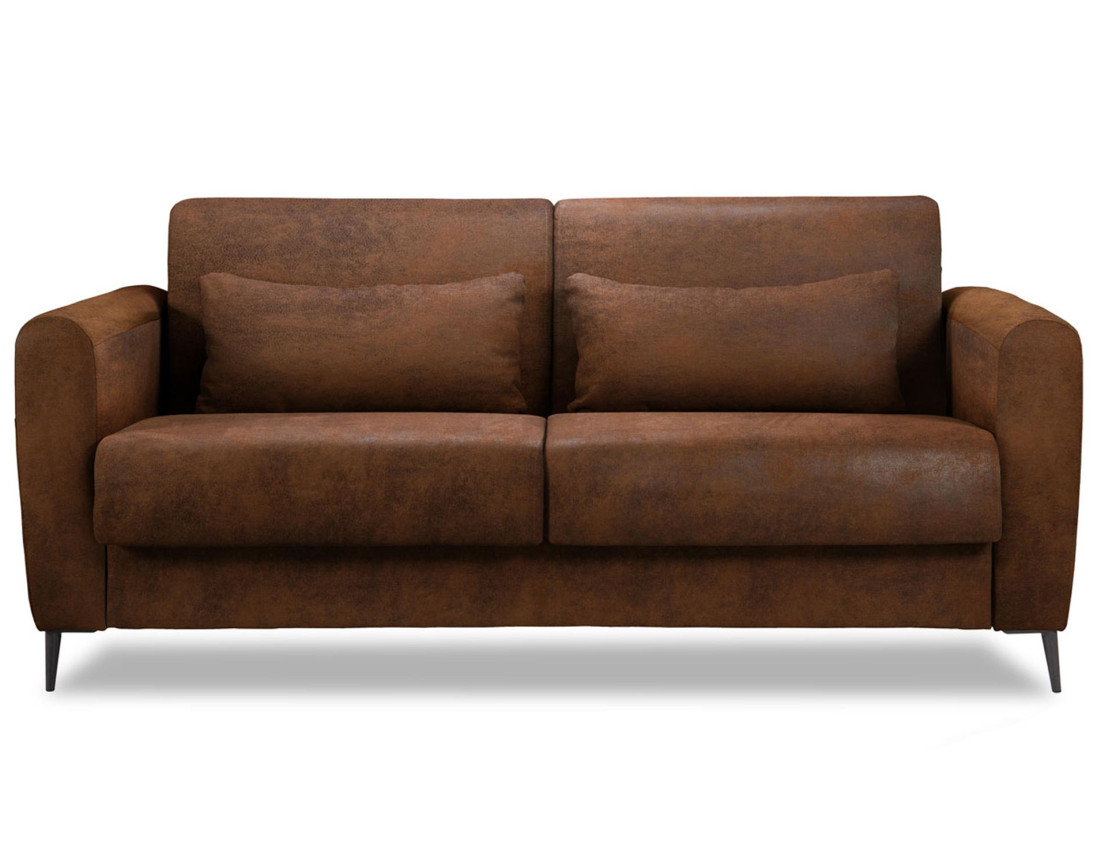 Canapé 3 places convertible express quotidien en microfibre Allan