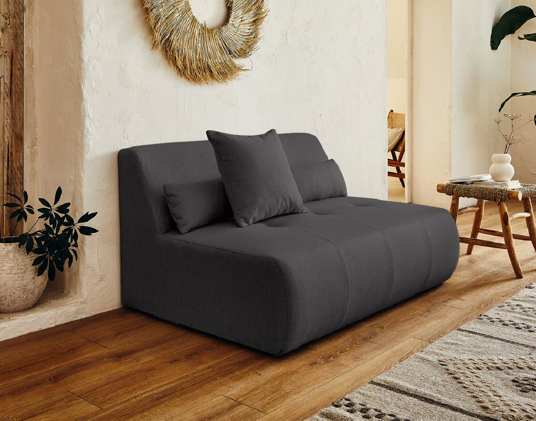 Onyx - canapé d'angle gauche modulable 5 places - en tissu