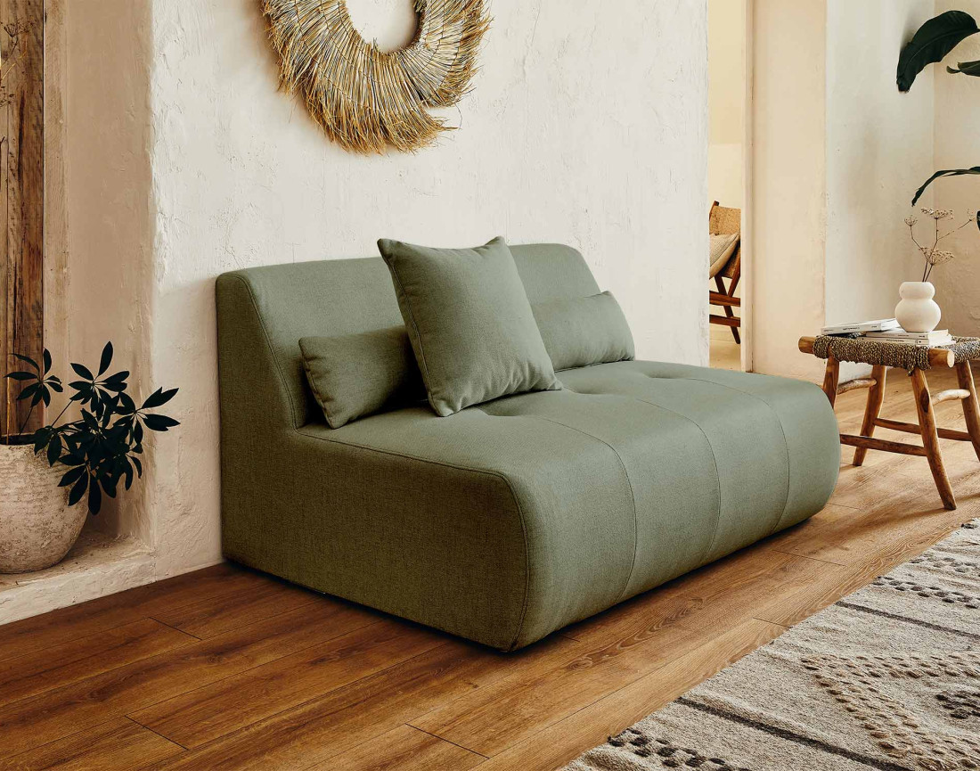 Onyx - canapé d'angle gauche modulable 5 places - en tissu