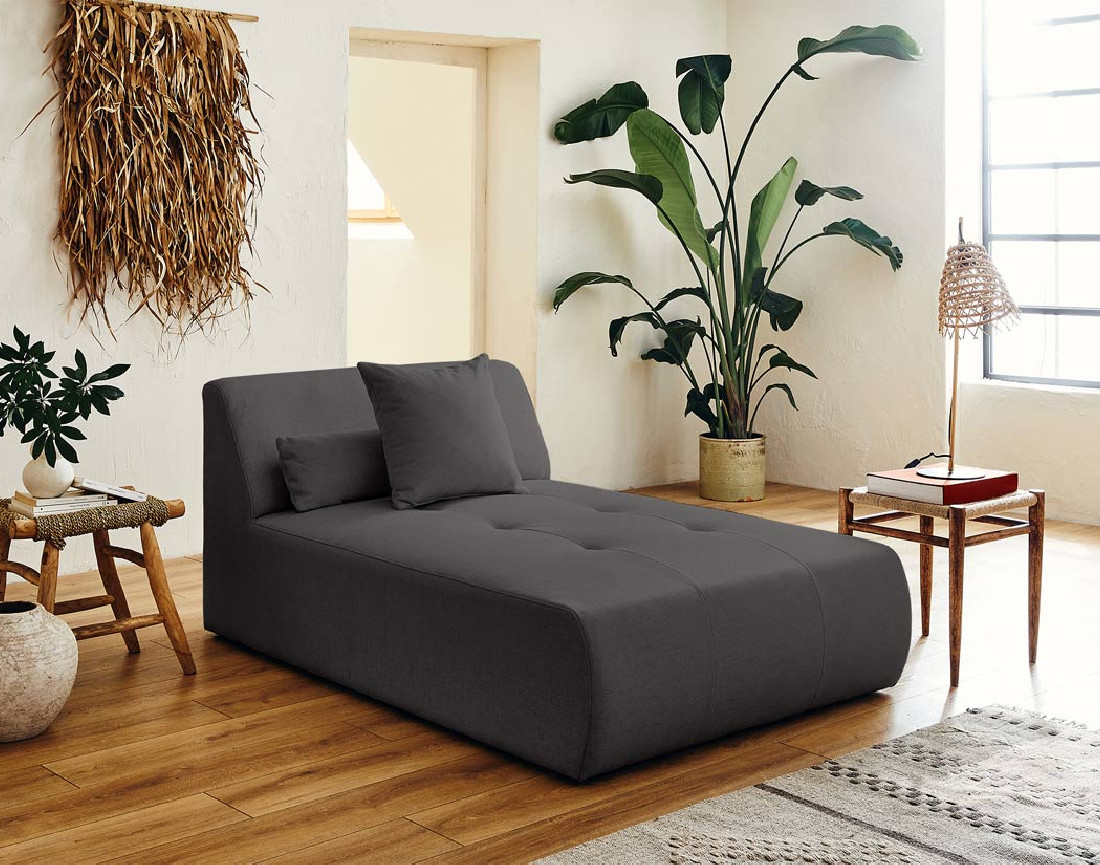 Canapé modulable panoramique d'angle gauche 7 places - en tissu - Onyx