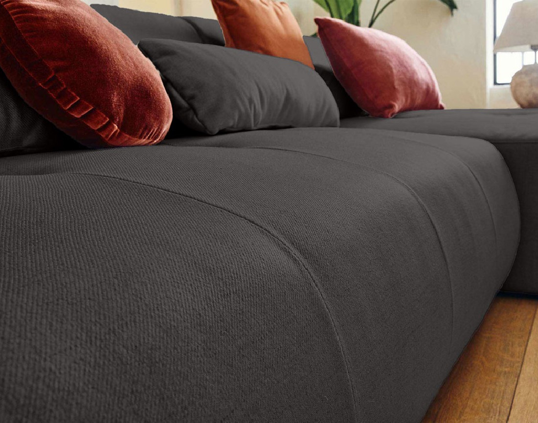 Canapé modulable panoramique d'angle gauche 7 places - en tissu - Onyx