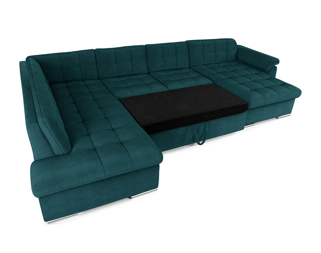 Chuck – canapé panoramique d'angle gauche convertible avec coffre au style contemporain