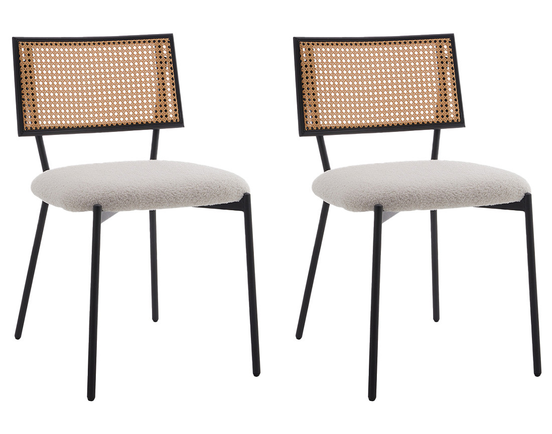 Lot de 2 chaises cannage en...