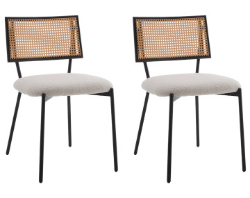 Lot de 2 chaises cannage en...