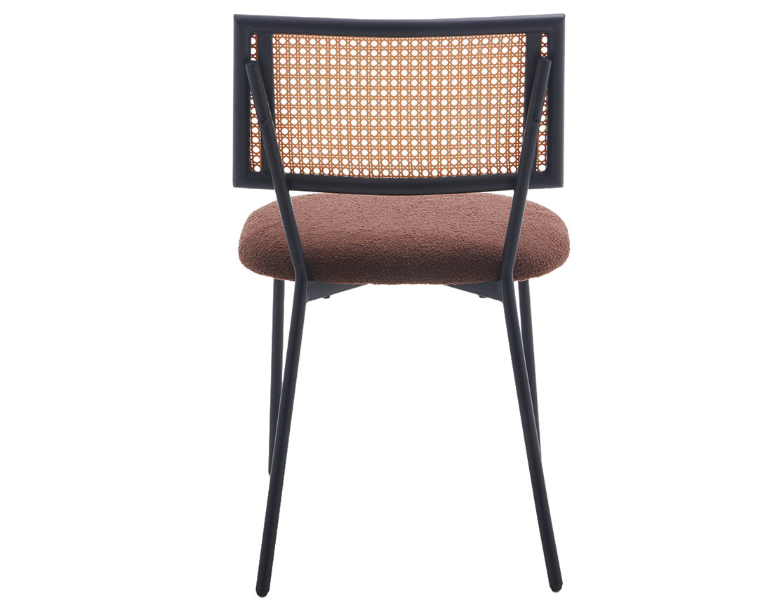 Lot de 2 chaises en tissu bouclette Luciano