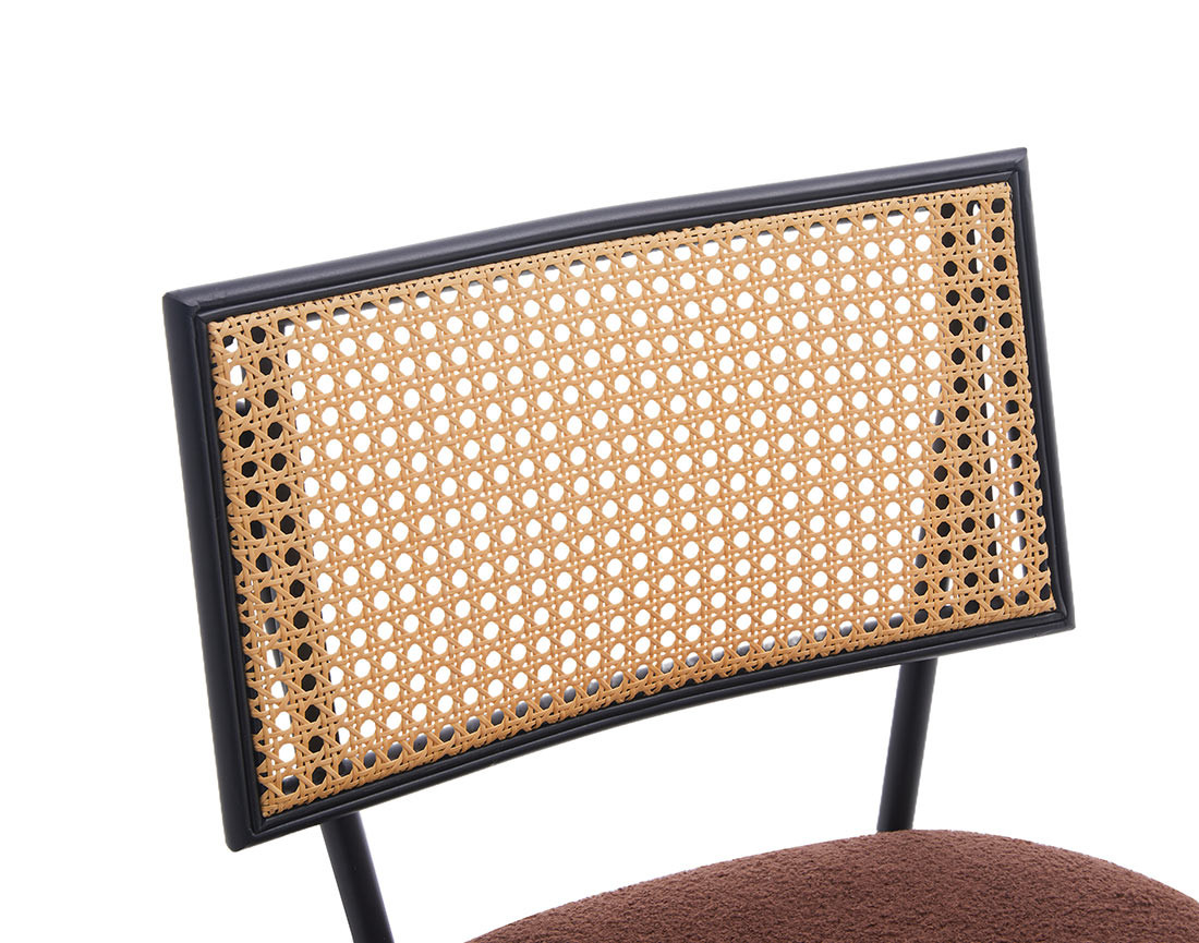 Lot de 2 chaises en tissu bouclette Luciano