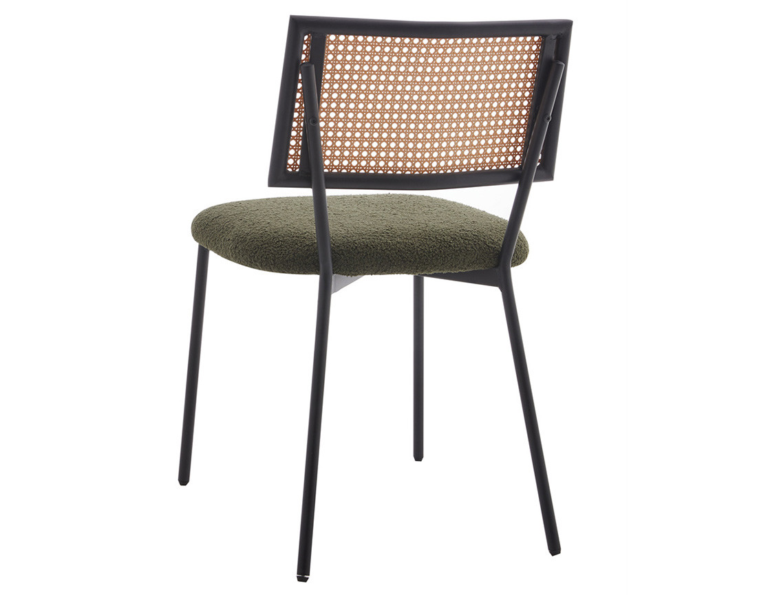 Lot de 2 chaises en tissu bouclette Luciano