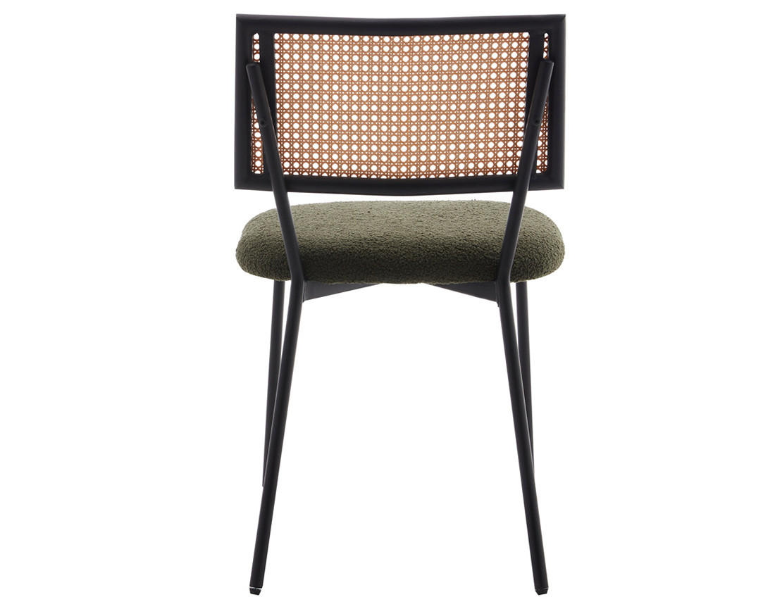 Lot de 2 chaises en tissu bouclette Luciano