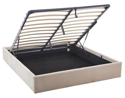 Lit coffre 160x200 cm en velours Isa