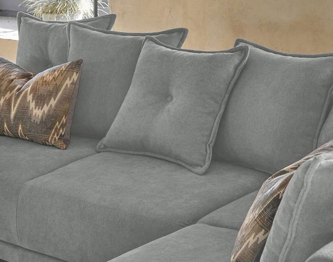 Lena - canapé d’angle droit gris clair convertible au style scandinave