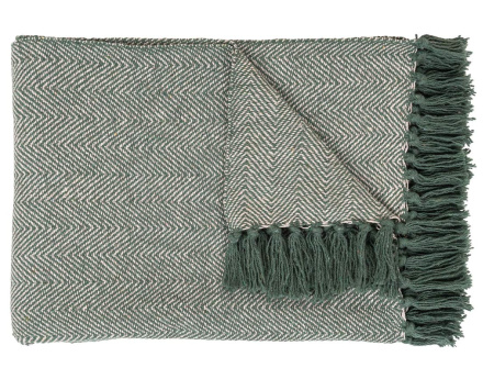 Plaid 130x160 cm motif abstrait en coton recyclé Fonni