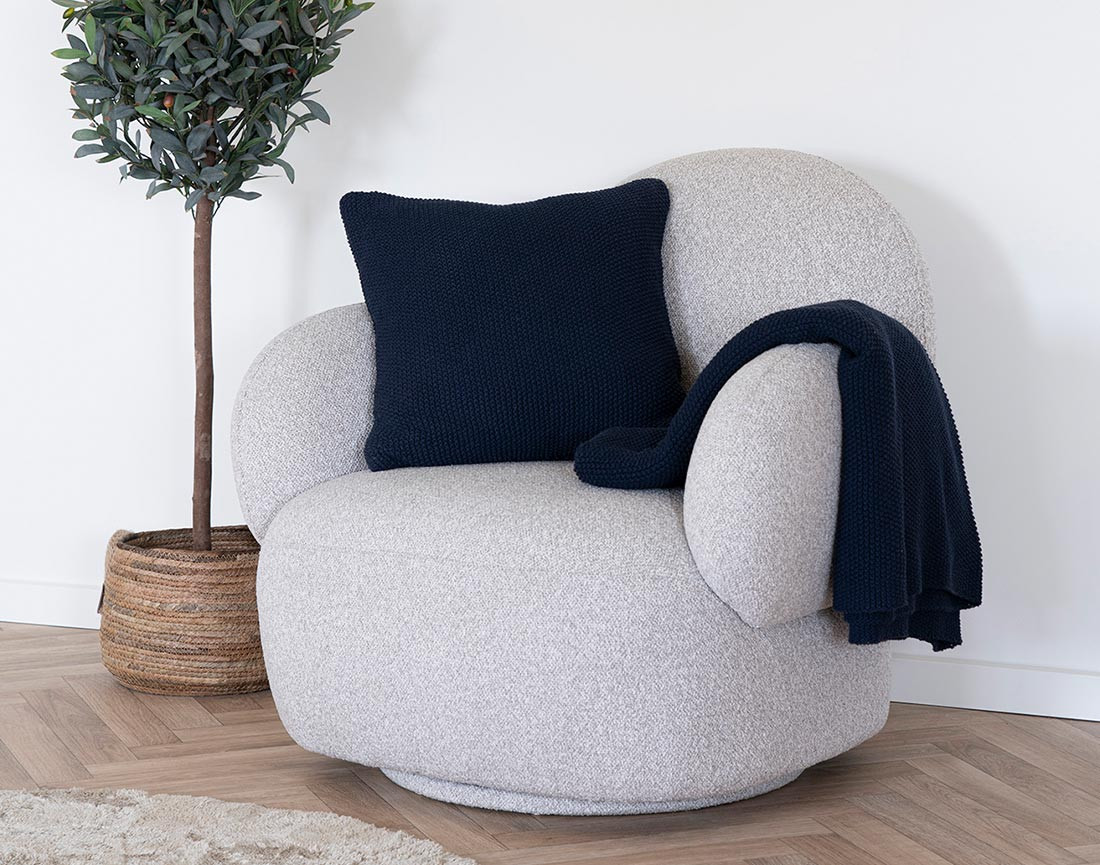 Plaid 130x170 cm en coton recyclé Adrano